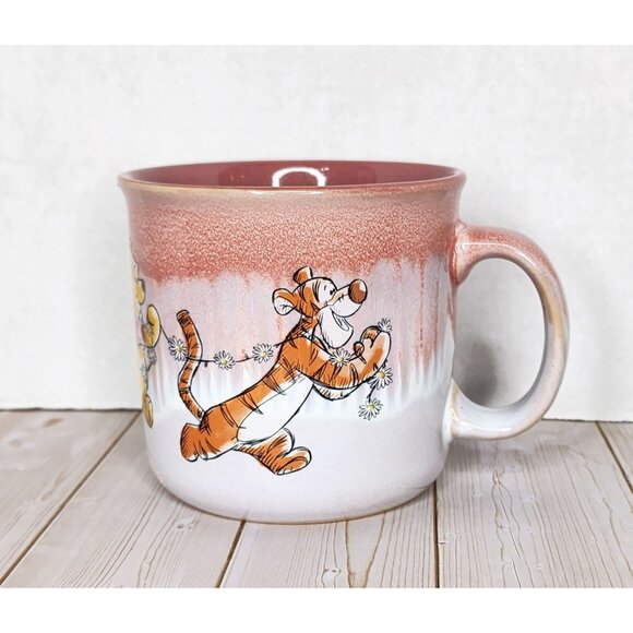 Winnie the Pooh & Friends Reactive Glaze Ceramic Camper Mug 20oz Tigger Eeyore - Picture 1 of 8